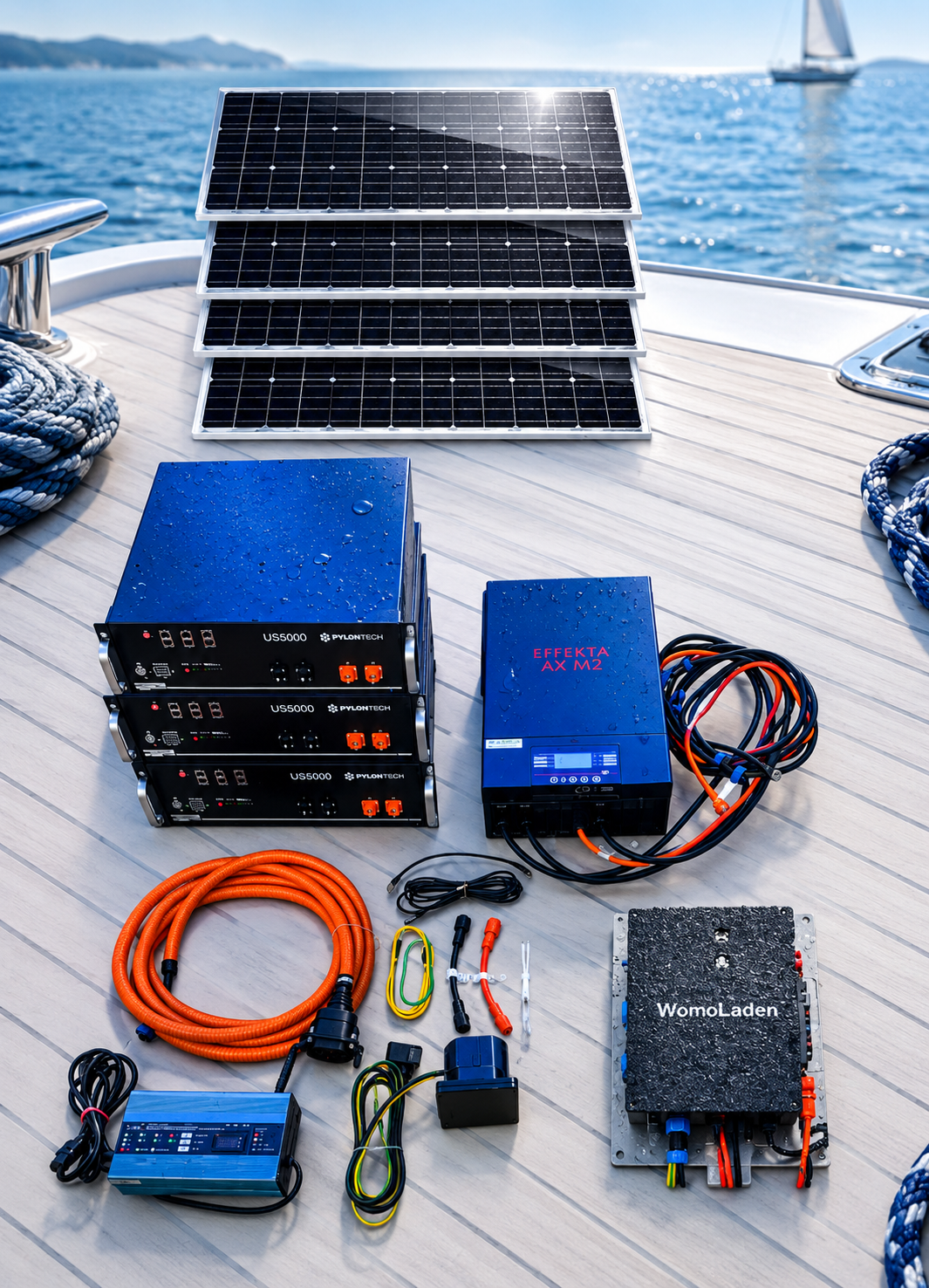5 kW Alltagssystem für 230-V-Stromversorgung an Bord – Klima, Kühlschrank und Kochen